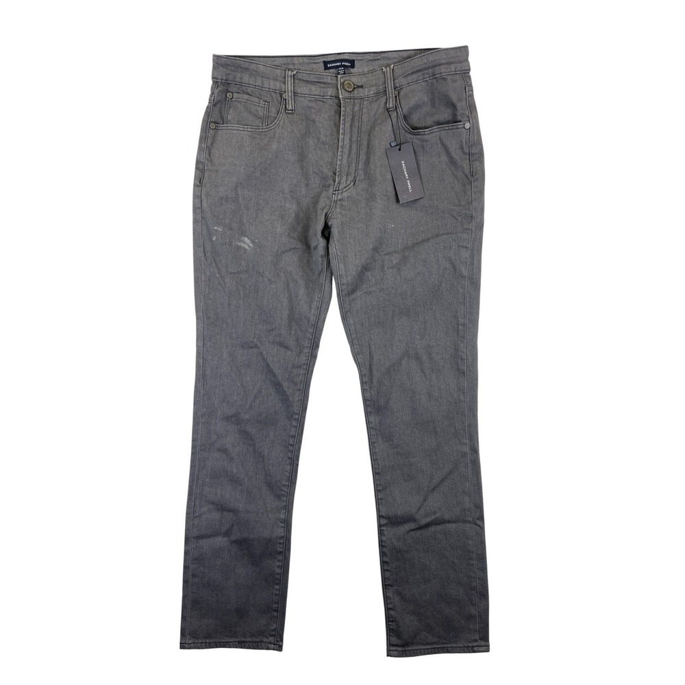 Zachary Prell Stretch Straight Leg Pants Mens 34x30 Gray 5 Pocket Denim Work NWT